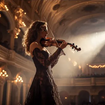 Violinist performing in a concert hall. - Image 3