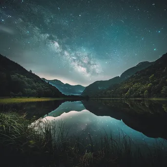 Starry sky over a calm mountain lake - Image 4