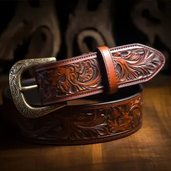 handcrafted leather belt - Image 3