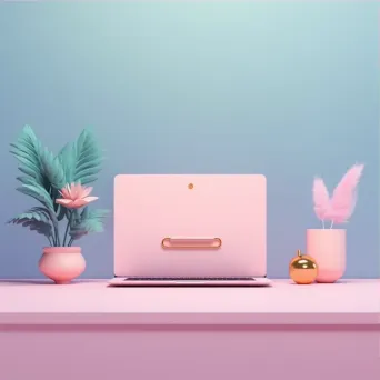 Minimalist login page with soft pastel colors - Image 3