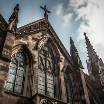 Historical church with stained glass windows - Image 1