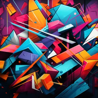 Low Poly Graffiti Tag