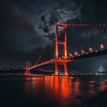 Istanbul Bosphorus Bridge night - Image 3