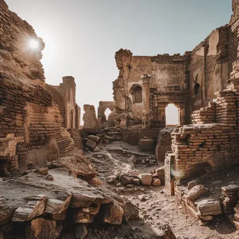 Remnants of ancient palace in an arid landscape - Image 3