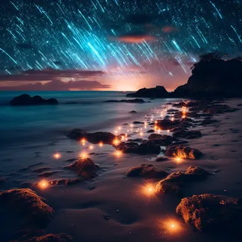 Light Trails on the Beach