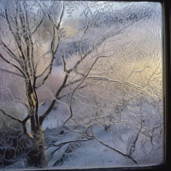 Crystal frost patterns on a windowpane - Image 3