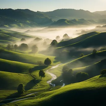 Misty Valley Morning