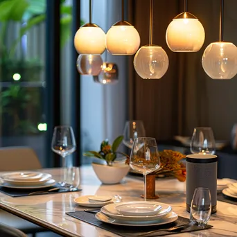 Elegant dining area featuring smart technology - Image 4