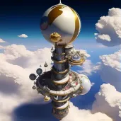 Concept image of a space elevator stretching to geostationary orbit - Image 3