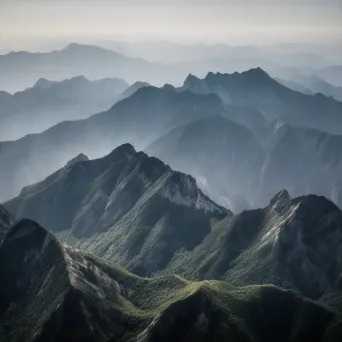 Mountain range with misty valleys shot on Sony Alpha 7 III - Image 4