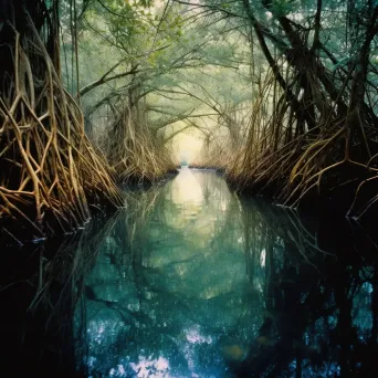 Mangrove Forest with Clear Water