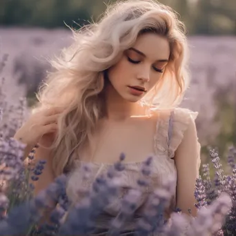 Lavender field portrait - Image 1