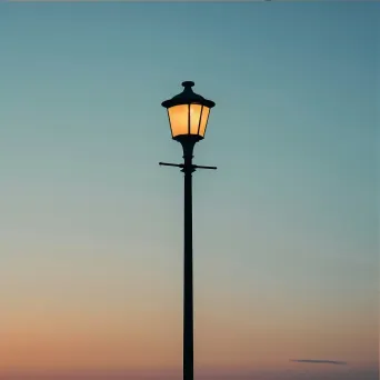 Solitary Lamp Post at Dusk