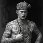 Person with full-body tattoo showcasing heritage and strength - Image 3