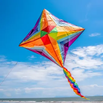 Colorful kite flying in sky - Image 1