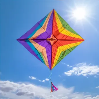 Colorful kite flying in sky - Image 4