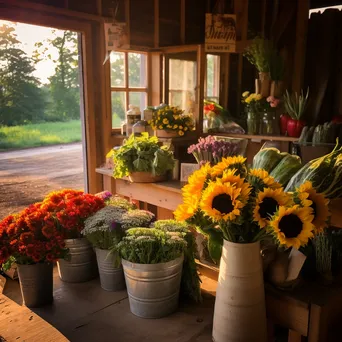 Seasonal Organic Flower Farm Stand