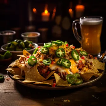 Plate of loaded nachos - Image 3