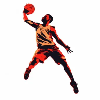 Basketball academy logo with dynamic slam dunk action - Image 4