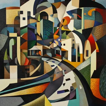 Cubist City Intersection