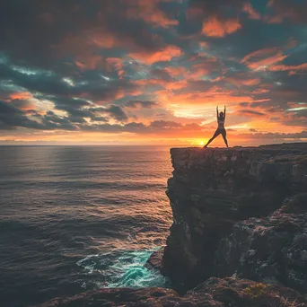 Cliffside Yoga at Sunset