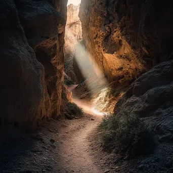 Hiking trail winding through a canyon - Image 3