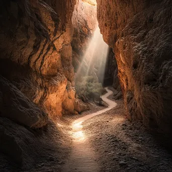 Hiking Trail Through the Canyon