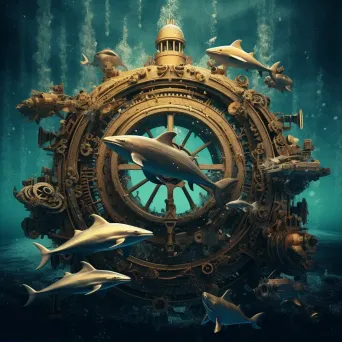 Clockwork Ocean with Mechanical Whales