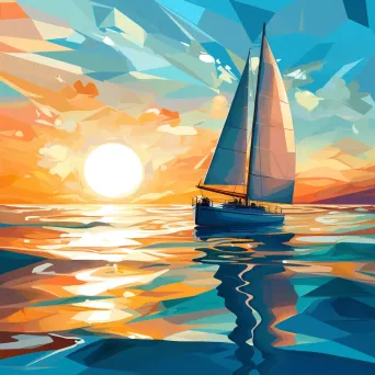 Low Poly Sailboat Voyage