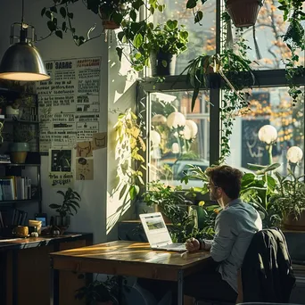 Employee relaxing in an inspiring office space - Image 3