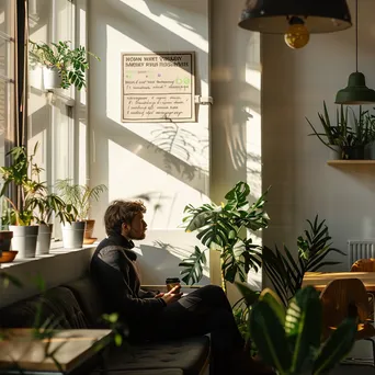 Employee relaxing in an inspiring office space - Image 4