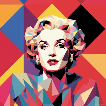 Pop-art style portrait of figure in retro look - Image 2