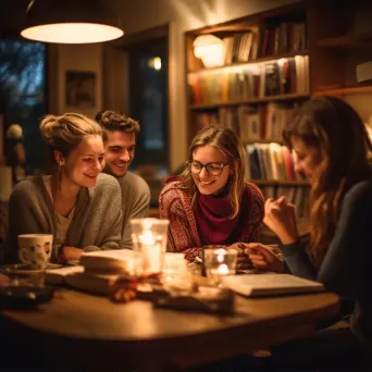 Book club meeting in a cozy local cafe setting - Image 2