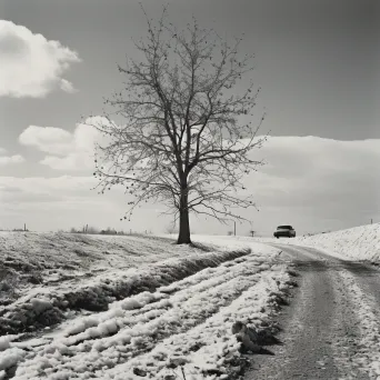 Painting of the transition from winter to spring symbolizing hope and renewal - Image 4