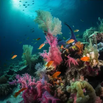 Vibrant Coral Garden with Seahorses