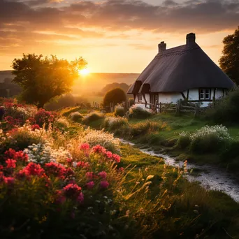 Thatched Cottage in Bloom