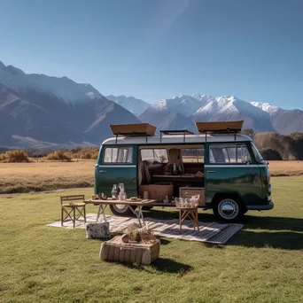 Outdoor Breakfast with Classic Van