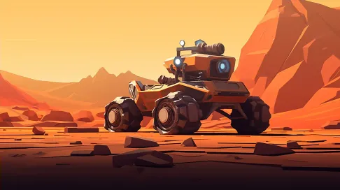 Low Poly Planetary Rover