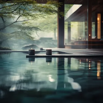 Blurred serene spa scene with calming water - Image 1