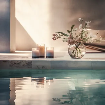 Blurred serene spa scene with calming water - Image 3