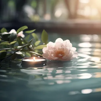 Blurred serene spa scene with calming water - Image 4