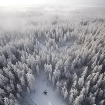 Winter Forest Helicopter Mission