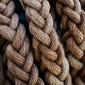 Close-up view of various rope textures - Image 3