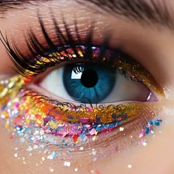 glitter eyeshadow makeup close-up - Image 2