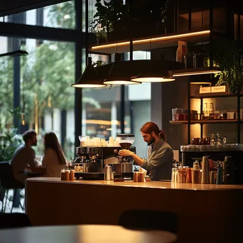 Barista at Work Coffee Station