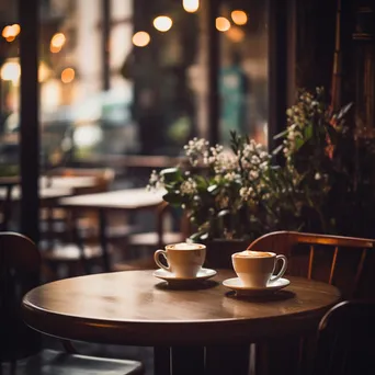 Blurred interior of a cozy coffee shop - Image 2