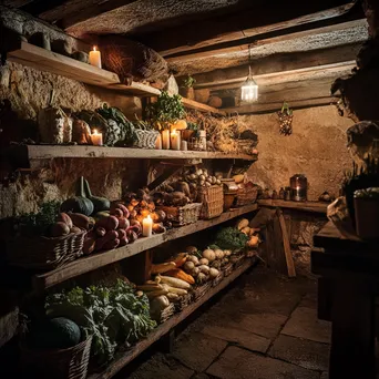 Cozy Root Cellar Interior