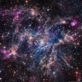 Galactic vista of distant star clusters shimmering in deep space - Image 3