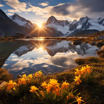 Reflections of Alpine Flowers