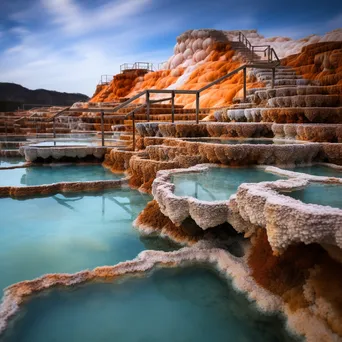 Thermal spring featuring unusual colors due to mineral deposits. - Image 4